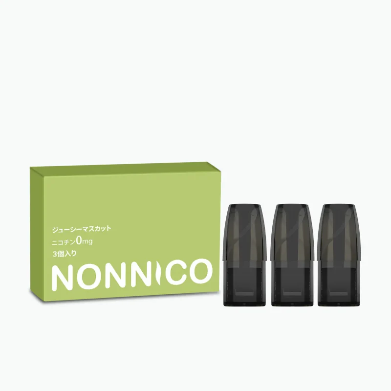 NONNICO Alpha POD型電子タバコ 専用カートリッジ フレーバーポッド３個入り（ジューシーマスカット味）