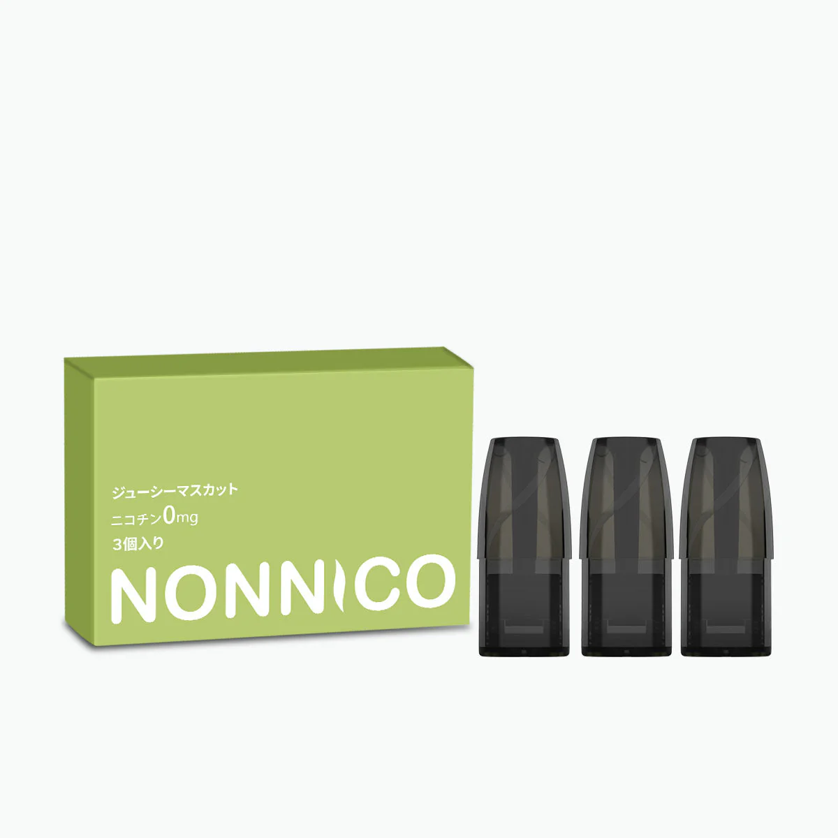NONNICO Alpha POD型電子タバコ 専用カートリッジ フレーバーポッド３個入り（ジューシーマスカット味）