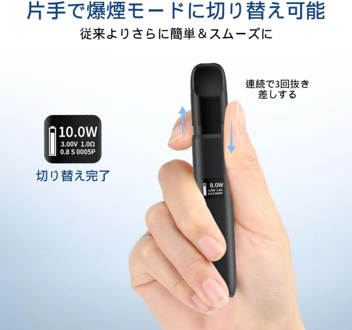 NONNICO Alpha POD型電子タバコ Vape 簡単の使い方：吸うだけでOK、モード変更可能