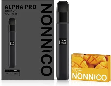 NONNICO Alpha POD型電子タバコ vape キットセット（ブラック / マンゴー）