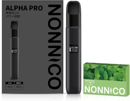 NONNICO Alpha POD型電子タバコ vape キットセット（ブラック / ミント）